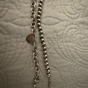 Tiffany & Co. Silver Bead and Chain Necklace